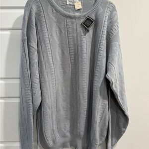 Dior Men's XL Light Gray Knit Sweater NEW Vintage